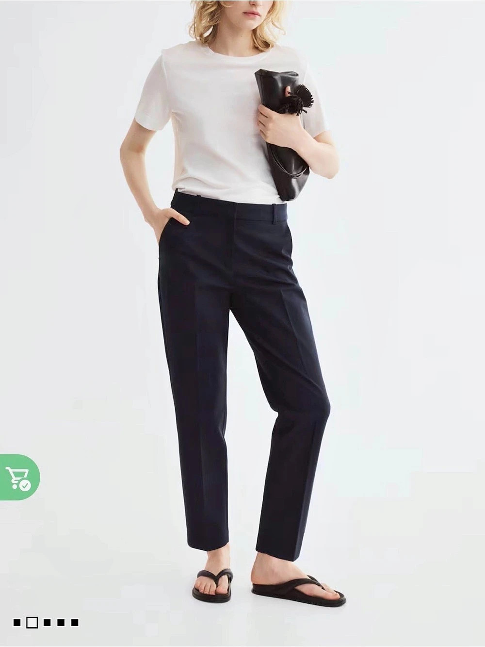 H&M Midrise Dress Trousers in Navy